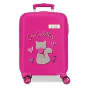 Walizki - Enso Cat Cuddler Różowa walizka kabinowa 33 x 50 x 20 cm Twardy ABS Zamek szyfrowy z boku 28,4 L 2 kg 4 Podwójne koła Bagaż Ręczny, Różowy kolor, walizka kabinowa - miniaturka - grafika 1