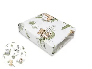 Prześcieradło 80X35 cm Do Wózka Safari Zielone - Prześcieradła dla dzieci - miniaturka - grafika 1