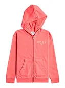 Kurtki narciarskie - Quiksilver Bluzki z zamkiem błyskawicznym dla dziewczynek Happiness Forever, Słońce całowany koral, 8 lat - miniaturka - grafika 1