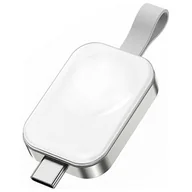 Ładowarki do telefonów - 4smarts Bezprzewodowa ładowarka do Apple Watch z wejśćiem USB-C white/biała 541225 - miniaturka - grafika 1
