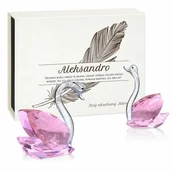 Kryształy - Łabędzie kryształowe w pudełku z nadrukiem dla dziewczyny żony na uro - miniaturka - grafika 1