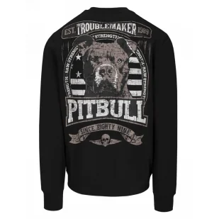 Bluza PITBULL Tricot Terry 280 Troublemaker '25 - Czarna S - Odzież taktyczna i umundurowanie - miniaturka - grafika 1