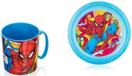 Zestawy naczyń dla dzieci - KUBEK TALERZ plastikowy dla dziecka chłopca SPIDERMAN bajka naczynia - miniaturka - grafika 1