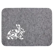 Obrusy i serwetki - Podkładka filcowa ZAJĄCZEK 40 x 30 cm szara - miniaturka - grafika 1