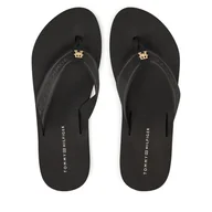 Klapki i japonki damskie - Japonki Tommy Hilfiger Hilfiger Webbing Beach Sandal FW0FW08515 Czarny - miniaturka - grafika 1