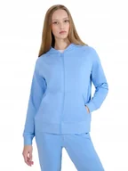 Bluzy damskie - Damska bluza dresowa 4F z kapturem MM00 SWSF1763 32S niebieski M - miniaturka - grafika 1