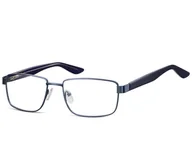 Okulary korekcyjne, oprawki, szkła - Oprawki korekcyjne zerówki okulary metalowe 885A granatowe - miniaturka - grafika 1