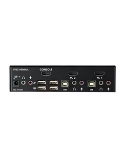 2 PORT USB HDMI KVM SWITCH StarTech.com 2 Port USB HDMI KVM Switch / Umschalter mit Audio und USB 2.0 Hub - Przełączniki KVM - miniaturka - grafika 1