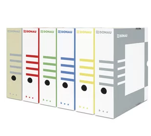 PUDŁO ARCHIWIZACYJNE 1200 KARTEK KARTONOWE FSC DONAU, BRĄZOWY - Segregatory - miniaturka - grafika 1