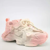 Moda i Uroda OUTLET - APAWWA M577 dziecięce buty sportowe sneakersy oddychające różowe - miniaturka - grafika 1