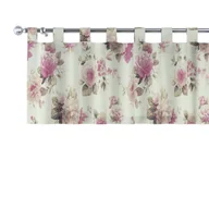 Zasłony - Dekoria Lambrekin na szelkach różowo-beżowe róże na kremowym tle 130 × 40 cm Mirella 1356-141-07 - miniaturka - grafika 1
