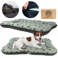 Legowiska dla psów - Legowisko dla psa WODOODPORNE łóżko gąbka PONTON zamek PREMIUM 80x50 roz.M - miniaturka - grafika 1