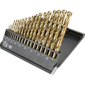 Wiertła - Graphite Wiertła Do metalu HSS-TiN 1-10mm komplet 19sztuk 57H199 - miniaturka - grafika 1