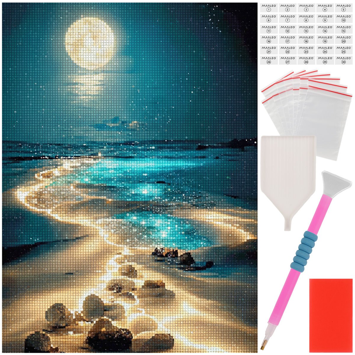 Haft Diamentowy Diamond Painting Mozaika Diamentowa 5D Duży Zestaw Obraz