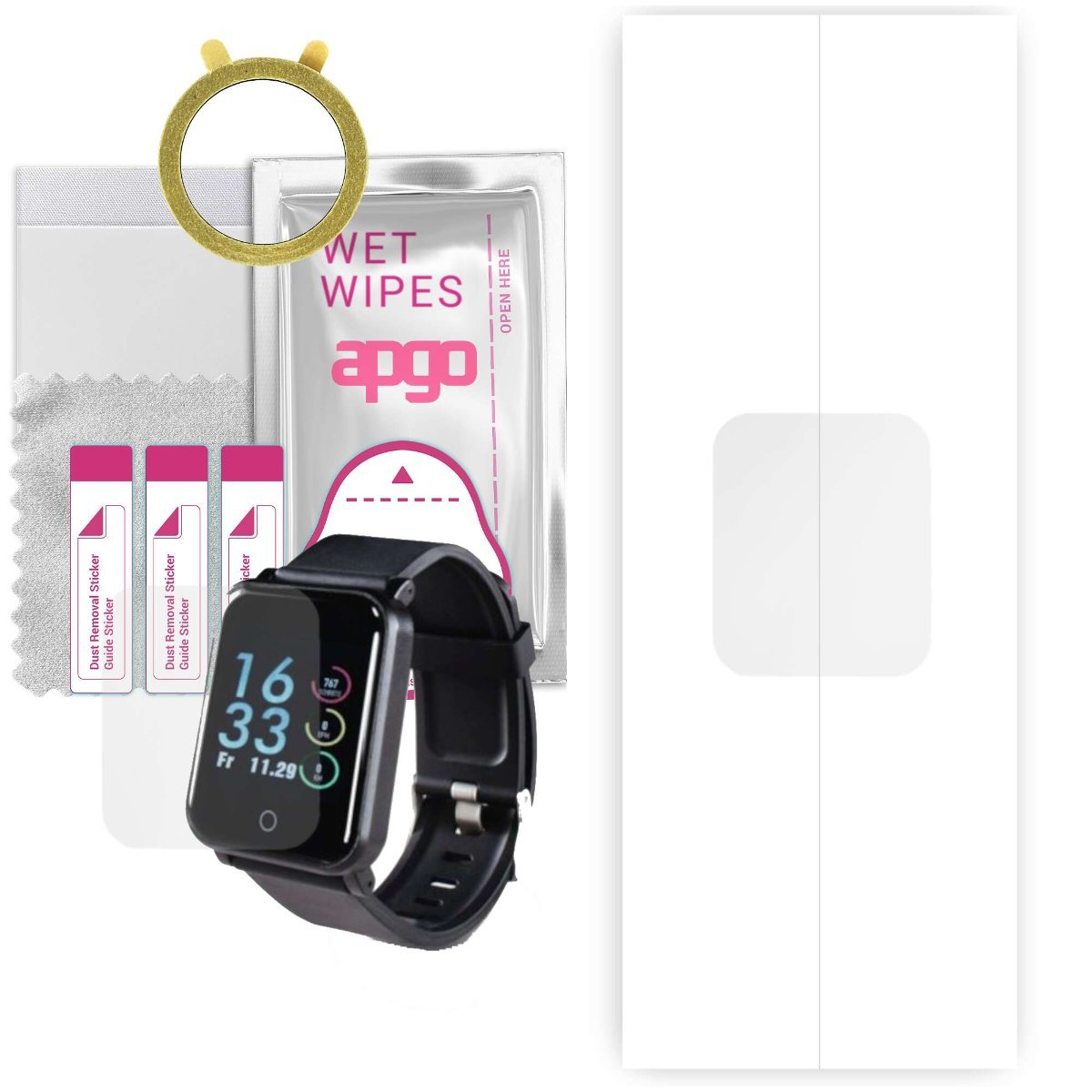 1x Folia hydrożelowa do Hama Fit Track 5900 - apgo Smartwatch Hydrogel Protection Ochrona na ekran smartwatcha