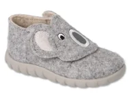 Buty dla dziewczynek - Kapcie dziecięce filcowe ciepłe domowe szare Befado 620P017-24 - miniaturka - grafika 1