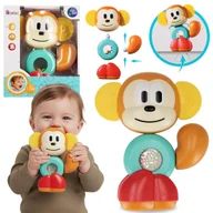 Gryzaki dla dzieci - Bam Bam Zabawka modułowa, GRZECHOTKA wesoła MAŁPKA, GRYZAK dla dzieci 12m+ - miniaturka - grafika 1