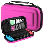 Akcesoria do Nintendo - Etui case pokrowiec wzmocniony do Nintendo Switch | różowy - miniaturka - grafika 1