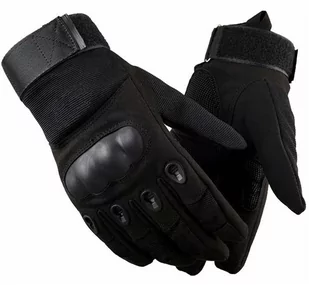 RĘKAWICE Survivalowe Taktyczne XL Unisex czarne BQ64 - Odzież robocza - miniaturka - grafika 1