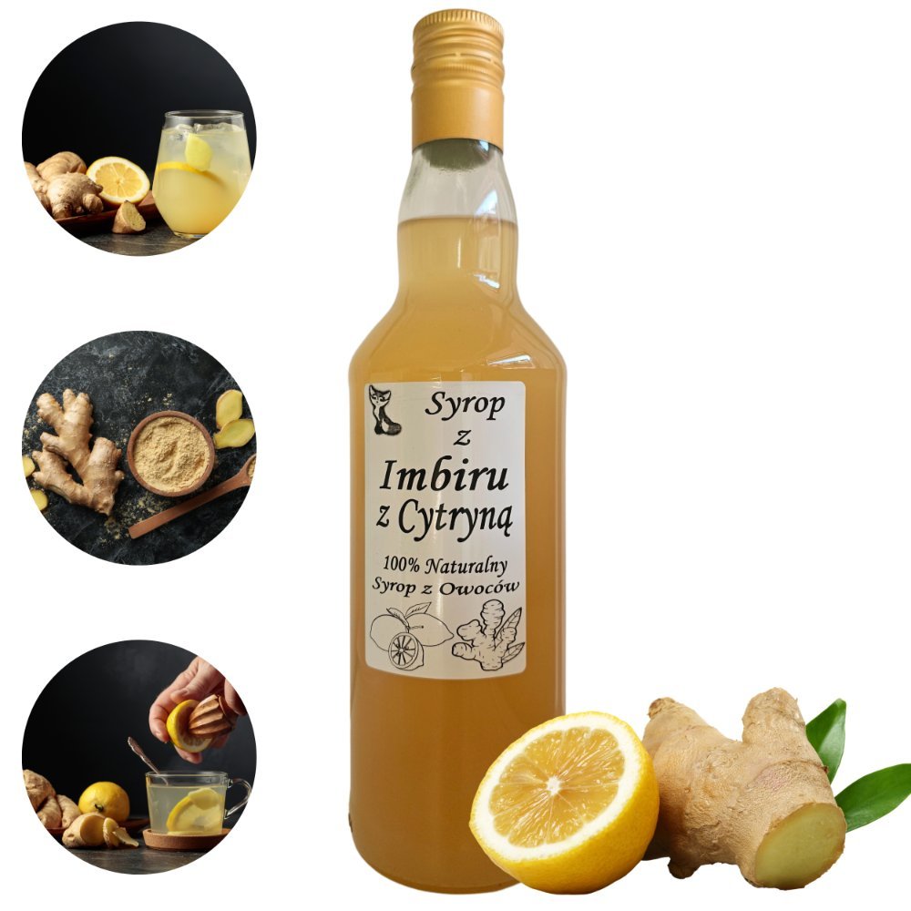 Syrop z Imbiru i Cytryny 500ml Naturalny Podhalański Smak!