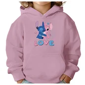 Bluzy dla dziewczynek - BLUZA DZIECIĘCA STITCH LOVE 146-152 DLA DZIEWCZYNKI CHŁOPCA PREZENT - miniaturka - grafika 1