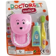 Zabawy w naśladowanie dorosłych - Zestaw Mały Dentysta Akcesoria Zabawka Doctor Set Nauka Mycia Zębów - miniaturka - grafika 1