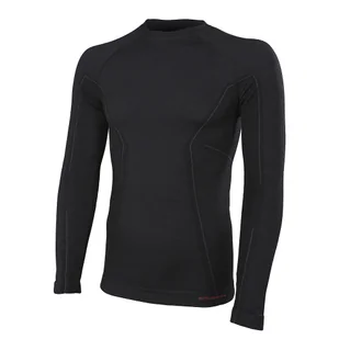 Koszulka z długim rękawem Brubeck Active Wool LS12820 black  - M - Bielizna sportowa męska - miniaturka - grafika 1