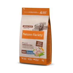 Nature's Variety Healthy Grains Medium/Maxi Adult, biała ryba - 3 kg - Sucha karma dla psów - miniaturka - grafika 1