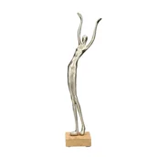 Figurki dekoracyjne - Dekoracja DEKORIA Silver Woman III, 14×10×52 cm - miniaturka - grafika 1
