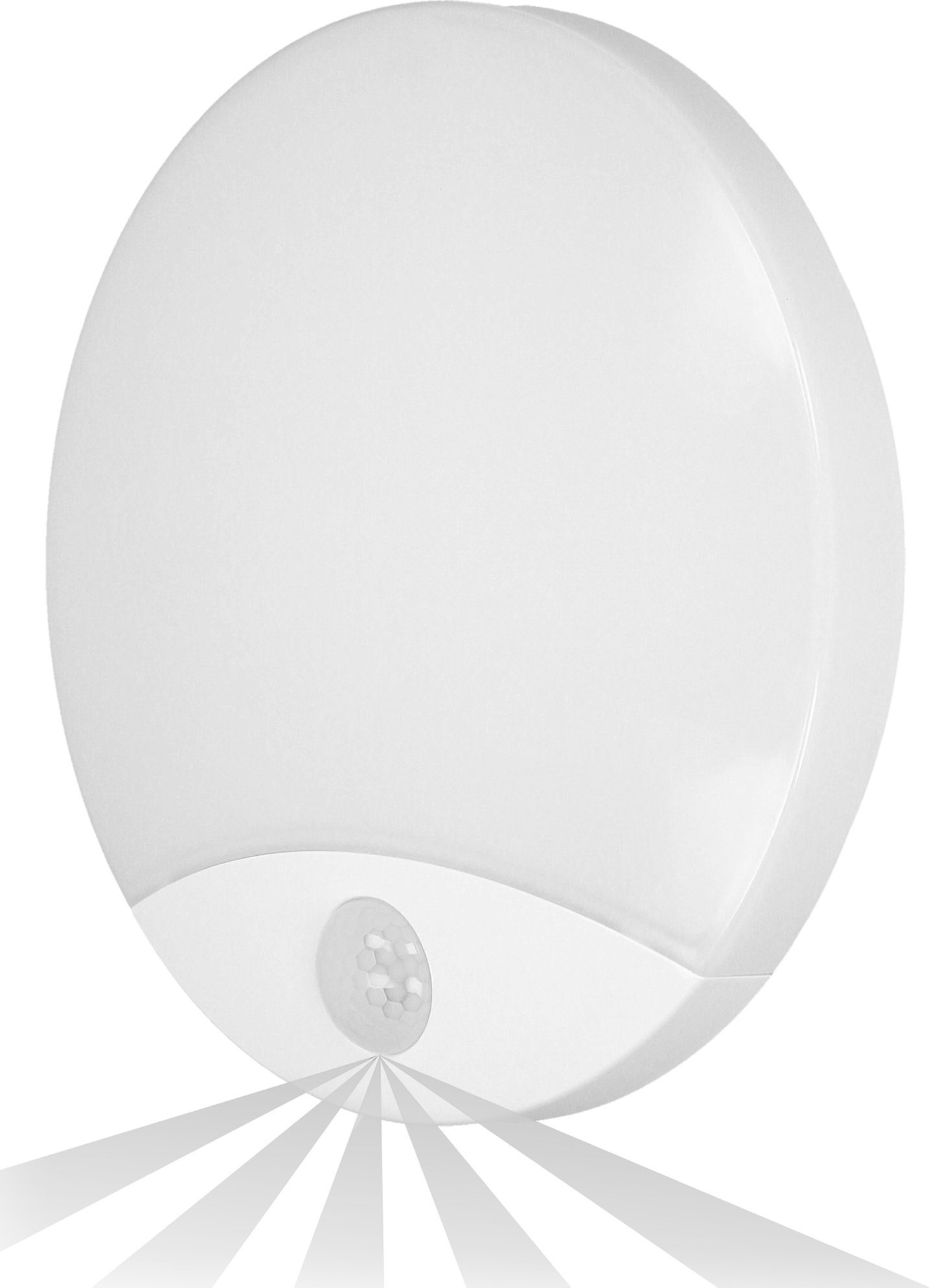 Lampa sufitowa Orno VIRAZON LED 15W, plafon z czujnikiem ruchu, 1050lm, IP44, 4000K, poliwęglan mleczny, biały