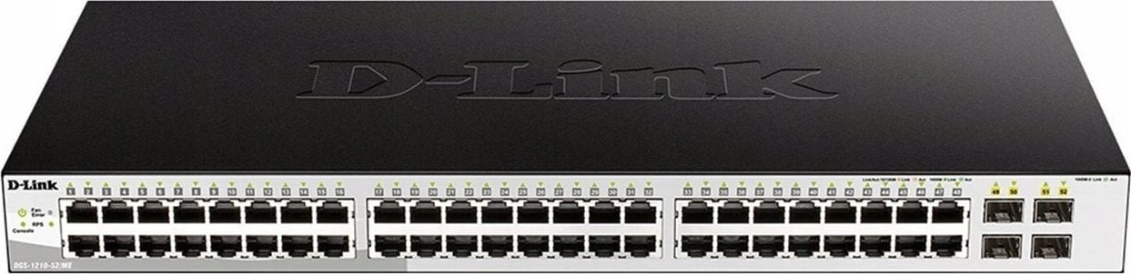 Switch D-Link D-Link DGS-1210-52/ME/E 48-Port 10/100/1000BASE-T + 4-Port 1 Gbps SFP Ports Metro Ethernet DGS-1210-52/ME/E
