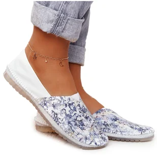 Damskie Skórzane Baleriny Maciejka Białe 01930-85 wielokolorowe - Baleriny - miniaturka - grafika 1