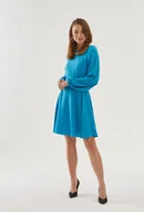 Sukienki - Turkusowa sukienka midi - Femestage - miniaturka - grafika 1