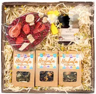 Zestawy upominkowe - Kosz Prezentowy Zestaw Herbat, Prezent Na Wielkanoc Z Czekoladą - miniaturka - grafika 1