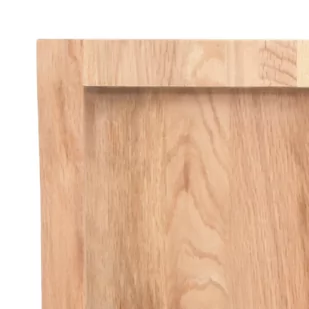 Blat do biurka, jasnobrązowy, 80x50x4 cm, lite drewno dębowe Lumarko! - Meble modułowe i akcesoria - miniaturka - grafika 1