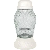 Lampiony i znicze - Znicz szklany solarny LA 503 SOL B 11,5 x 21 cm biały - miniaturka - grafika 1