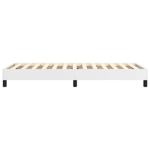 Łóżko kontynentalne, białe, 90x190 cm, obite sztuczną skórą Lumarko! - Łóżka - miniaturka - grafika 7