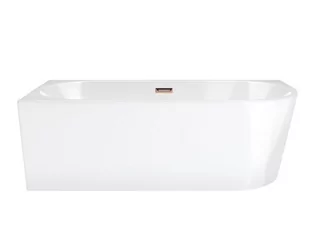 Wanna narożna Corsan Intero SLIM lewa 150 cm z wykończeniem różowe złoto - Wanny - miniaturka - grafika 1