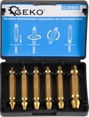 Wiertła - Wiertło Geko Kpl. dwustronnych wykrętaków do zerwanych śrub 6szt. HSS4341 100 - miniaturka - grafika 1