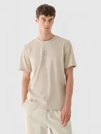 Koszulki męskie - Męski t-shirt z nadrukiem Outhorn OTHWAW24TTSHM2435 - czarny - miniaturka - grafika 1