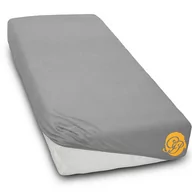 Prześcieradła - Prześcieradło Bawełniane Jersey 90X200Cm Szary - miniaturka - grafika 1