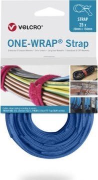 VELCRO One Wrap 20 mm x 150 mm, 25 sztuk, niebieska
