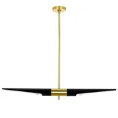Lampy sufitowe - KingHome Lampa wisząca APOLLO 1 czarna - szczotkowane złoto MD21419-2M.BLACK.GD MD21419-2M.BLACK.GD MD21419-2M.BLACK.GD - miniaturka - grafika 1