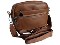 Torebki damskie - Torebka Damska, Miejska Mała Listonoszka Na Ramię, Kolor Brązowy - miniaturka - grafika 1