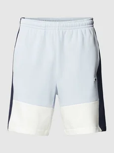 Szorty z dzianiny dresowej o kroju regular fit w stylu Colour Blocking - Spodnie sportowe męskie - miniaturka - grafika 1