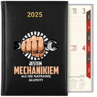 Notesy i bloczki - KALENDARZ DZIENNY TERMINARZ PLANER A5 2025 CZARNY PREZENT DLA MECHANIKA WZ - miniaturka - grafika 1