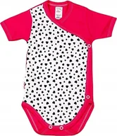 Body dla niemowląt - Body KOPERTOWE K/R 100% Bawełna SERDUSZKA AMARANT r 56 KLEKLE - miniaturka - grafika 1