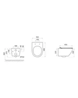 Miski WC - Lavita Sofi Slim Brushed Gold Zestaw Toaleta WC bez kołnierza 49x36,5 cm + deska wolnoopadająca złoty szczotkowany/biały połysk 5900378331858 - odbiór osobisty: Kraków, Warszawa - miniaturka - grafika 1