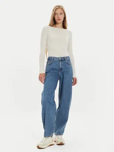 Lee Bluzka 112355203 Biały Slim Fit - Bluzki damskie - miniaturka - grafika 1
