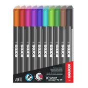 Przybory szkolne - Markery Kores, 10 kolorów - miniaturka - grafika 1